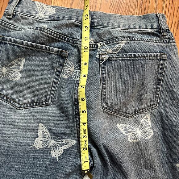 Pacsun Size 28 Ultra High Rise Butterfly Print Jeans - Picture 4 of 5